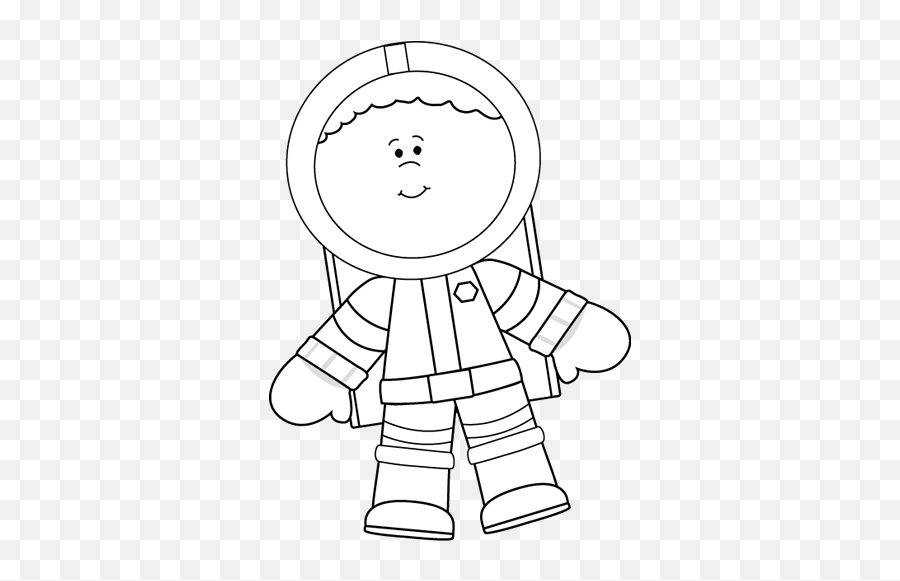 Clip Art Images Black - Astronaut Drawing For Pre School Png,Astronaut Clipart Png
