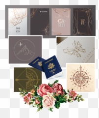 Compass Rose - Socially Present Decalques Para Porcelana Flores png