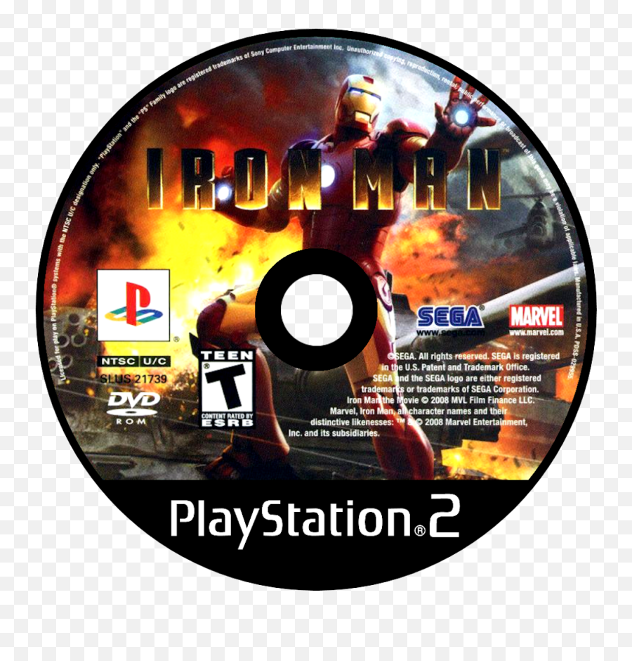 Iron Man - Iron Man Playstation 2 Full Size Png Download Samurai Warriors 2 Ps2 Cd,Playstation 2 Logo Png