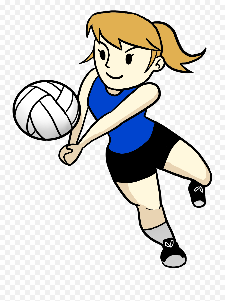 Transparent Girl Playing Volleyball Clipart - Cartoon Volleyball Player Png,Volleyball Player Png