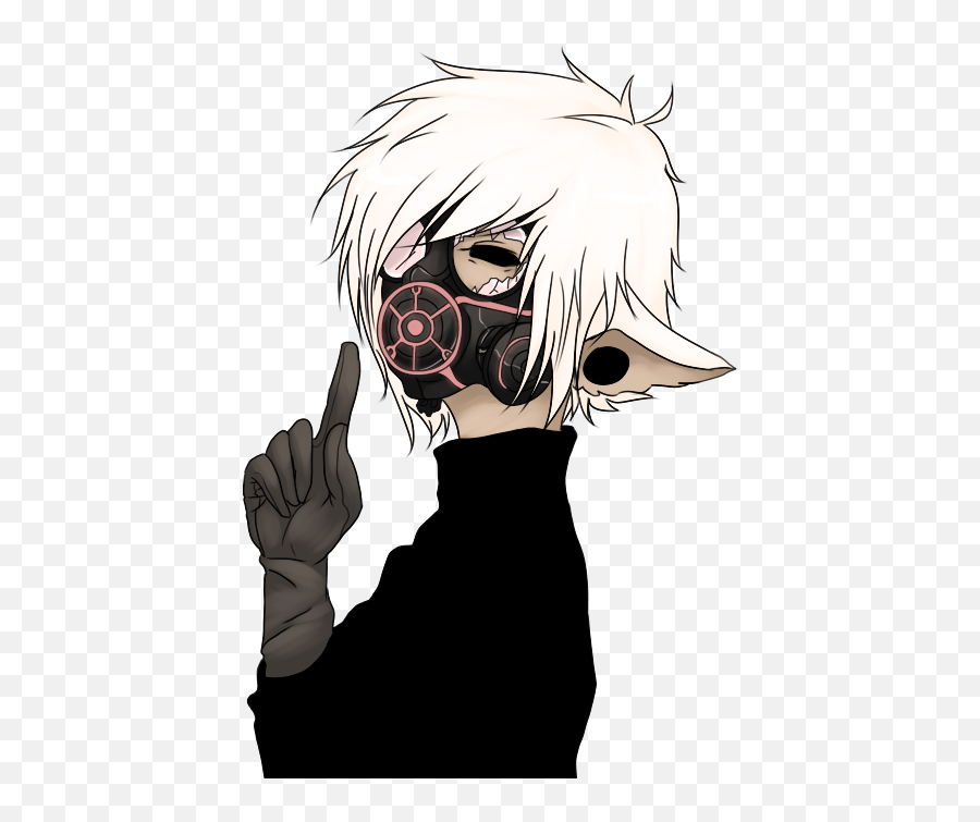 Png Anime Boy Gas Mask - Anime Drawings Boy Gas Mask,Anime Guy Png