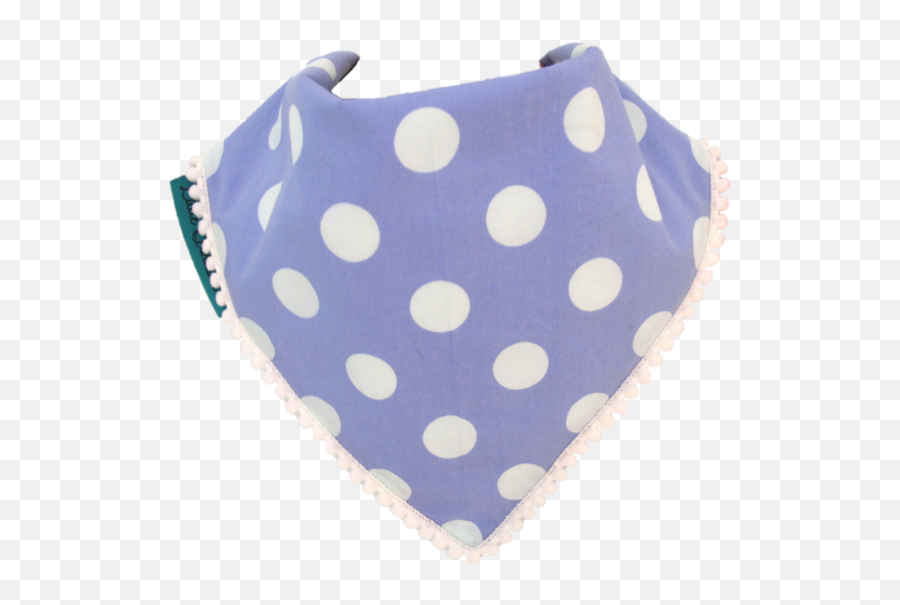 Polka Dot Bib - Blue And White With White Border Little Farasha Purple Png,White Polka Dots Png