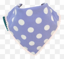 Polka Dot Bib - Blue And White With White Border Little Farasha Purple Png,White Polka Dots Png