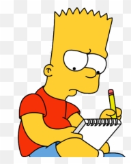 Bart Simpson Png - Bart Simpson Writing,Simpson Png