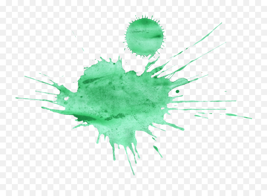 Download 16 Green Watercolor Splatter - Green Watercolor Stain Png,Stain Png