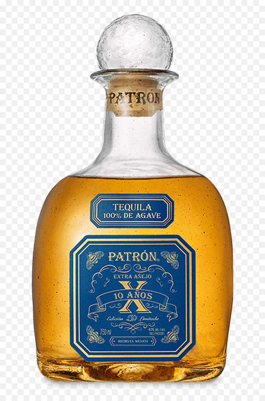 Tequila 750ml - Patron Extra Anejo 10 Anos Png,Patron Bottle Png
