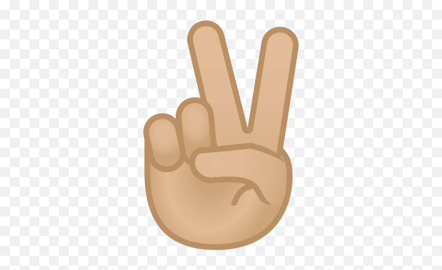 Hand Emoji With Medium - Finger Emoji Transparent Peace Sign Png,Peace Sign Emoji Png