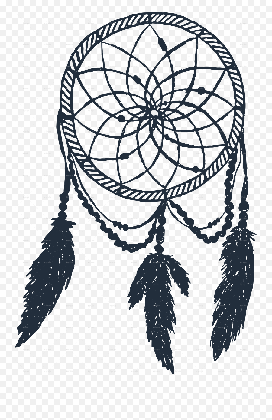 Tribal Dream Catcher Drawing Png Image - Native American Dream Catcher Drawing,Dream Catcher Transparent