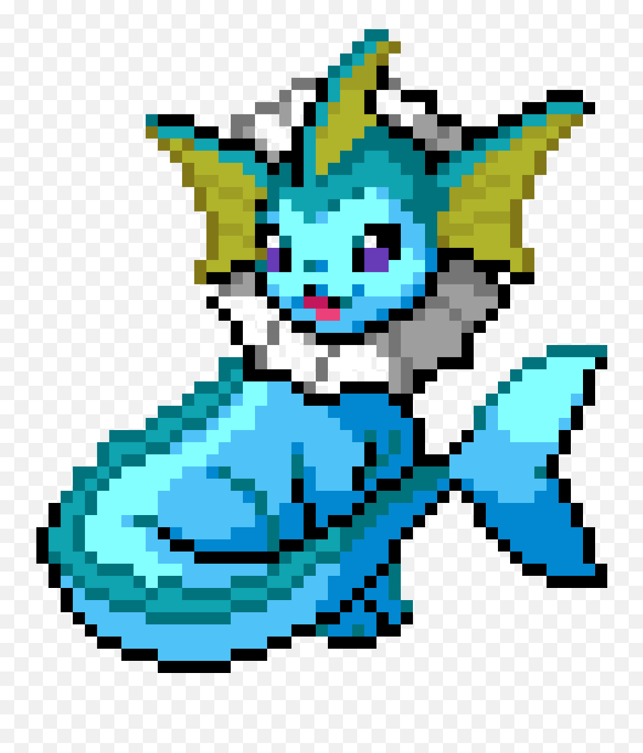 Pixilart - Vaporeon Pixel Art Png,Vaporeon Transparent