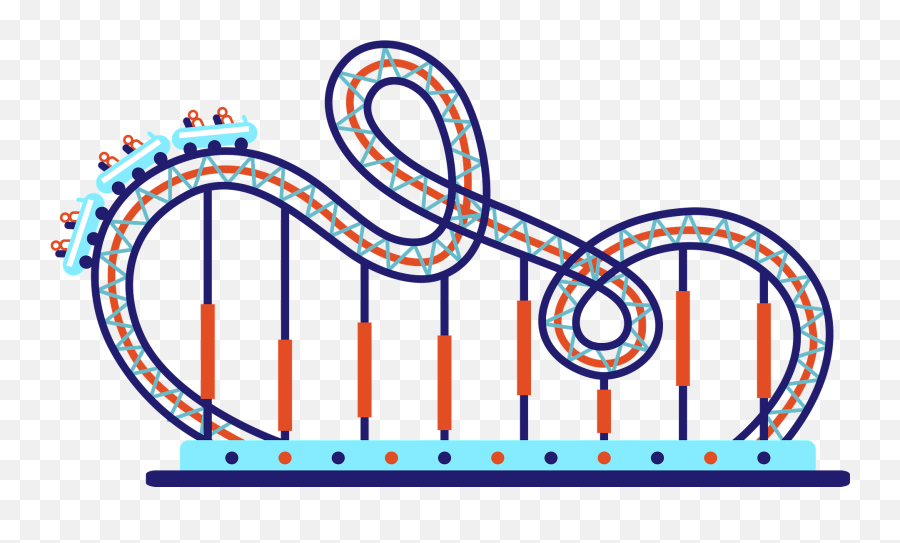 Roller Coaster Clipart - Horizontal Png,Roller Coaster Transparent