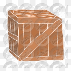 Crate Stencil For Classroom Therapy Use - Great Crate Clipart Cardboard Packaging Png,Crate Png