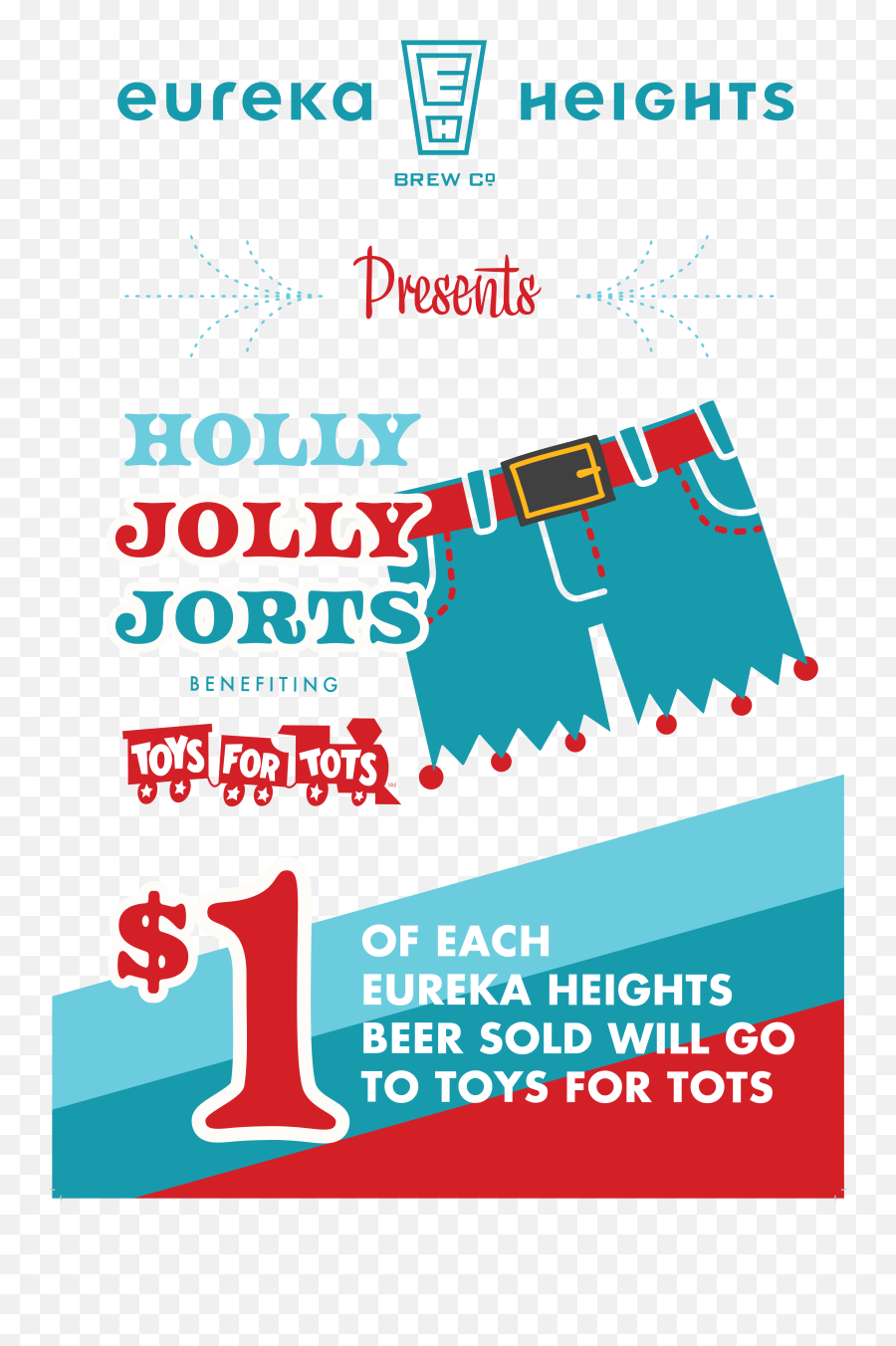 Holly Jolly Jorts Benefiting Toy For Tots - Silver Eagle Vertical Png,Toys For Tots Png