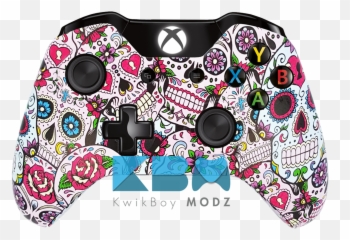 Sugar Skulls Xbox One Controller - Fortnite Custom png