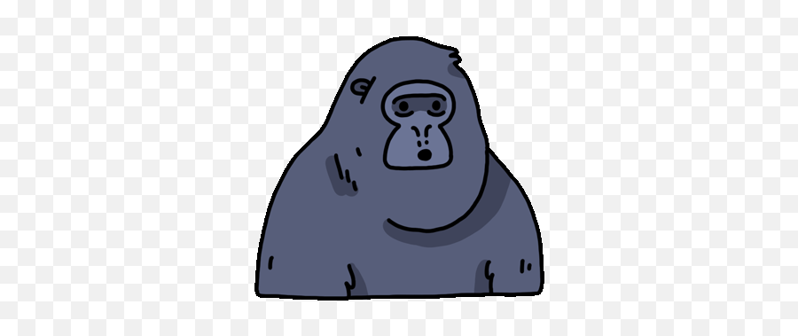 Reaction Lol Gorilla - Hehe Sticker Gif Gfycat Cute Cartoon Gorilla Gif Png,Gorilla Transparent