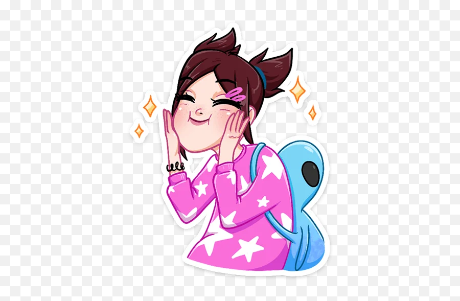 Telegram Sticker From Collection - Fictional Character Png,Overwatch Icon Tumblr