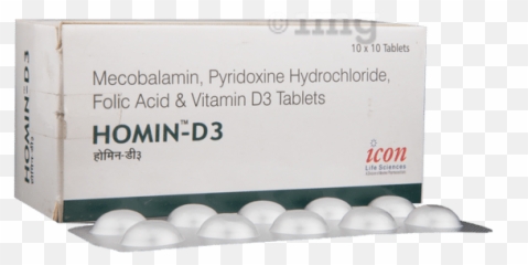 Homin - D3 Tablet Buy strip of 10 tablets at best price Uses png