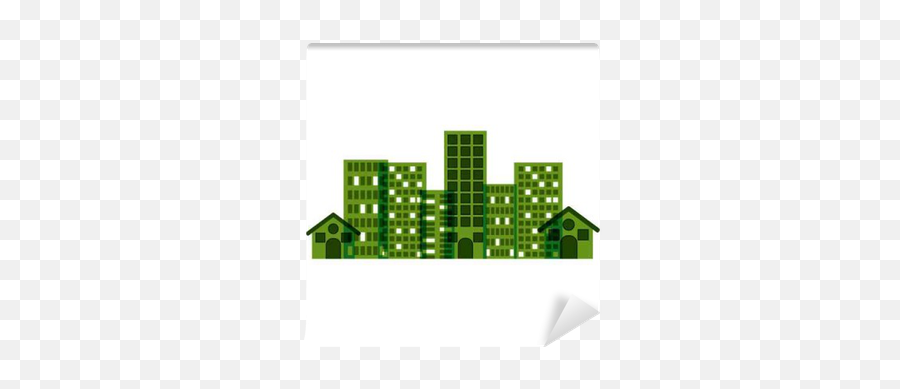 Wall Mural Ctiy Building Icon Architecture Urban Modern And - Language Png,Modern Icon Design