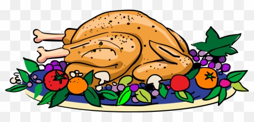 Free Turkey Clipart And Animations - Thanksgiving Turkey Food Clipart Png,Turkey Clipart Transparent Background