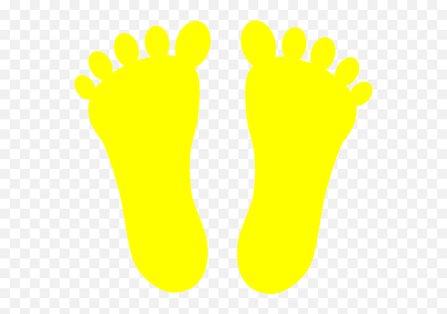 Yellow Foot Clipart Png Image - Yellow Feet Clipart,Footsteps Transparent Background