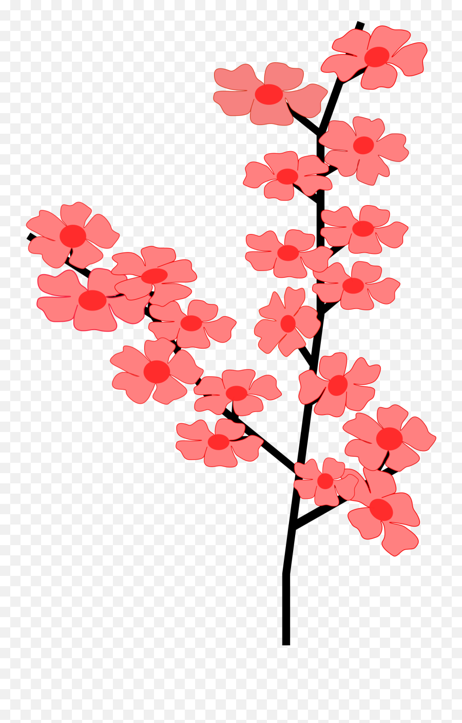 Flowers Sakura2 Clipart I2clipart - Royalty Free Public Cherryblossom Clipart Png,Flower Cartoon Png