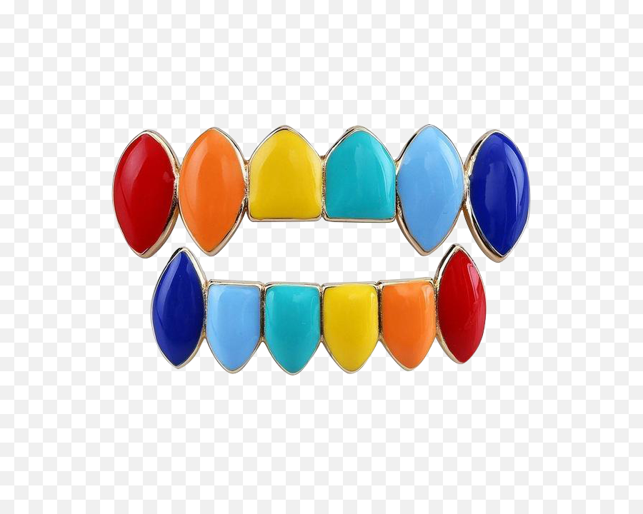 Rainbow Teeth Grillz - 6ix9ine Grillz Png,6ix9ine Png