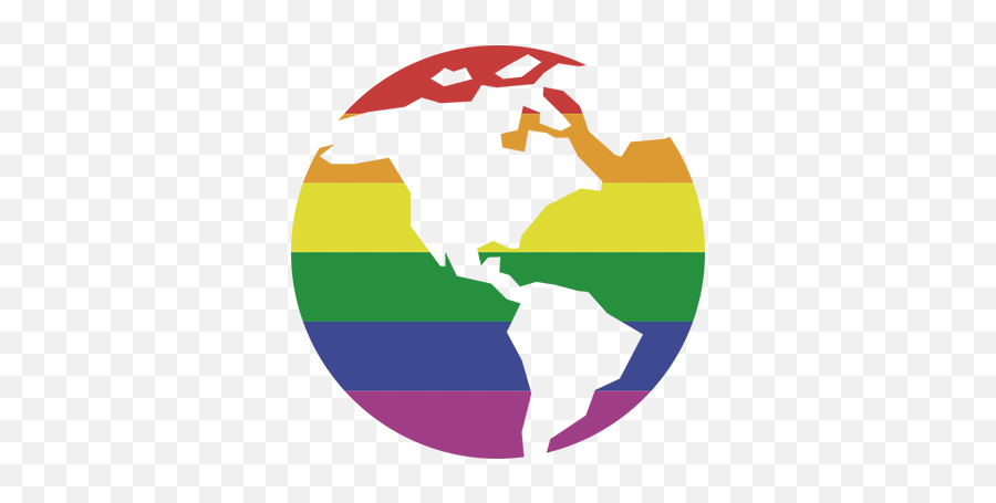 Download Gay Pride Globe Wall Sticker - Mundo Azul Png Globe Icon,Gay Png