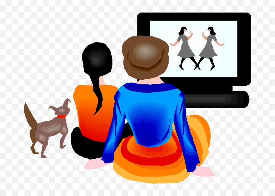 Download Free Png Clipart Of People Watching Tv Clip Art - Watch A Movie Png,Tv Clipart Png
