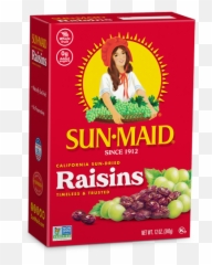 Sun - Maid California Sundried Raisins Sun Maid Raisin Girl Png,Raisin Png