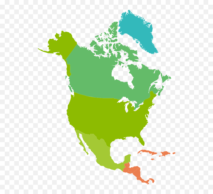 North America Map Free Png Image - High Resolution North America Map Png,North America Png