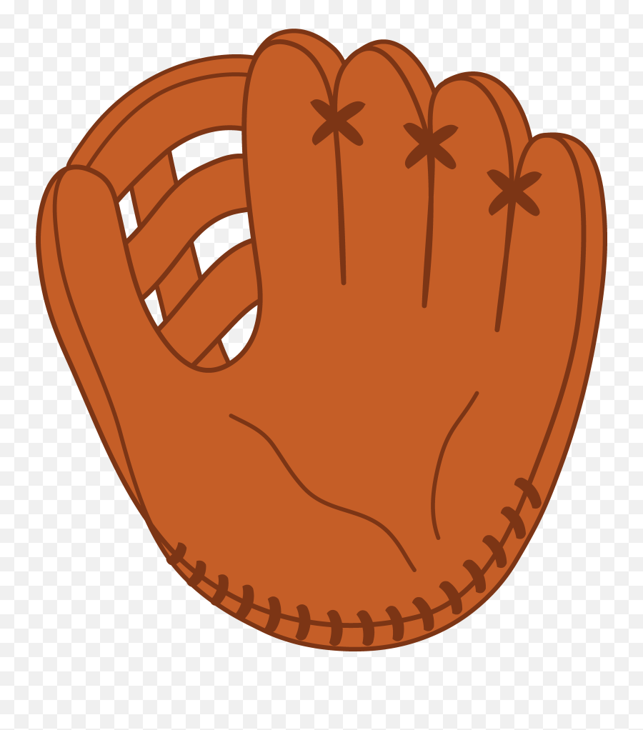 Glove Clipart Baseball Bat - Cartoon Baseball Glove Clipart Png,Baseball Bat Transparent