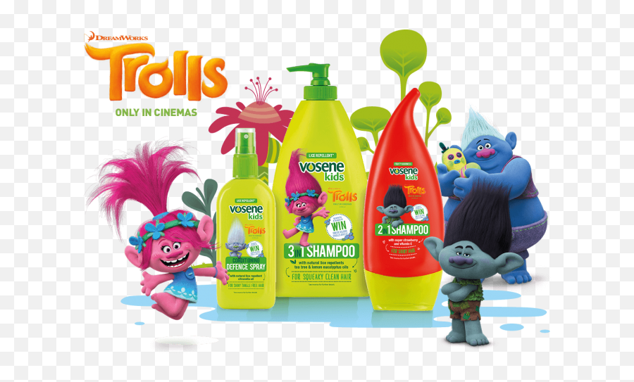 Vosene Kids Shampoo Trolls - Vosene Kids Trolls High Trolls Vosene Png,Trolls Logo Png