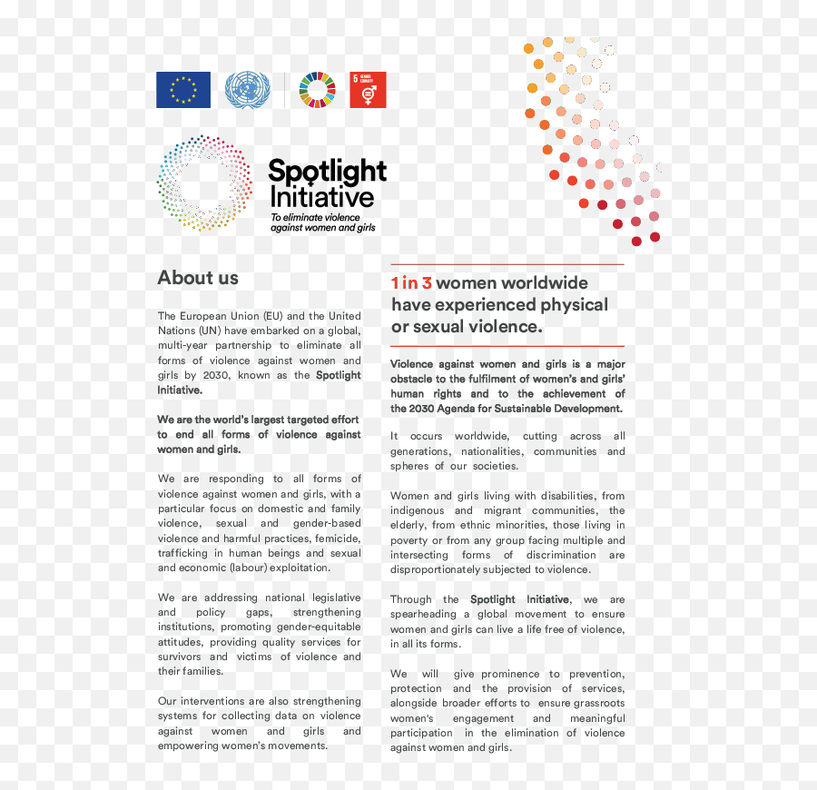 Spotlight Initiative Background Note - Document Png,Spotlight Transparent Background