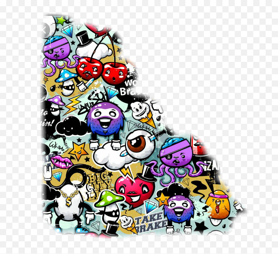 Download Doodle Graffiti Characters Easy Png Image With No - Cartoon Graffiti Characters Easy,Graffiti Transparent Background