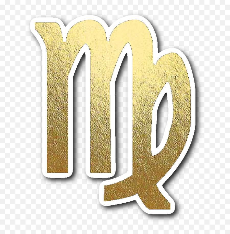 Virgo Gold Sign Vinyl Sticker - Virgo Symbol Gold Png,Virgo Png