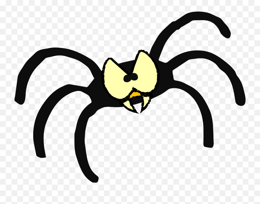 Spider Bug Sharp Teeth Fangs Legs - Angry Spider Clipart Png,Cartoon Spider Png