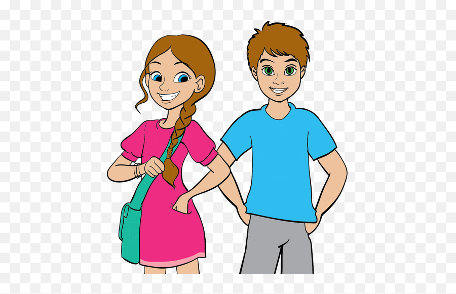 Download Hd Girl Boy Png Jpg Free - Cartoon Boy And Girl Png Boy And Girl Cartoon Characters,Girl Cartoon Png