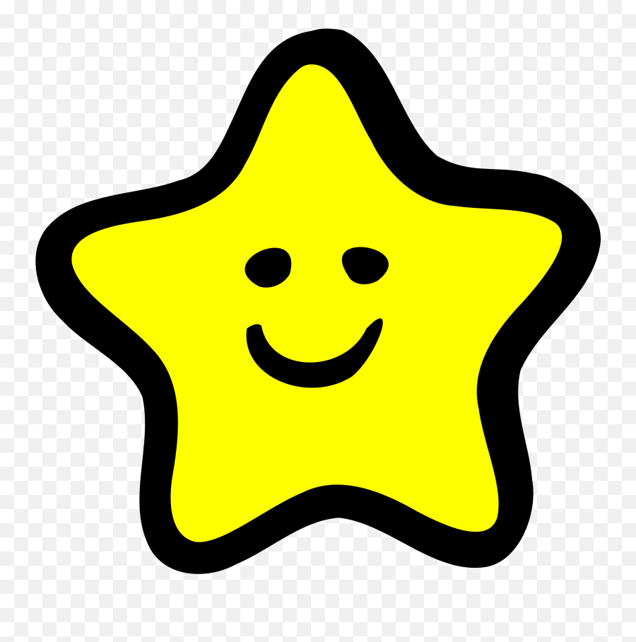 Clipart Stars Smiley Face - Happy Star Png,Facial Png