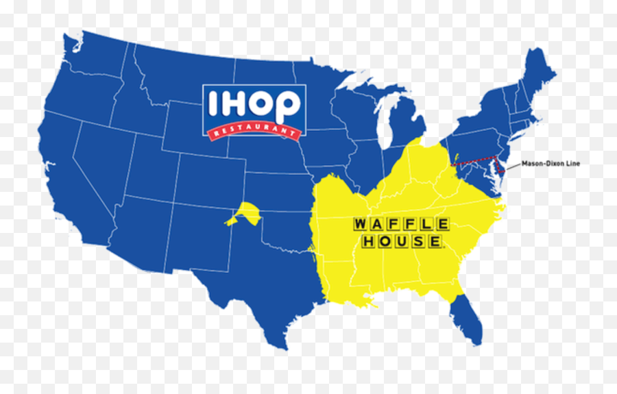 Map Reveals Whether Youu0027re A Waffle House Person Or An Ihop - Trump Electoral College Win Png,Ihop Logo Png