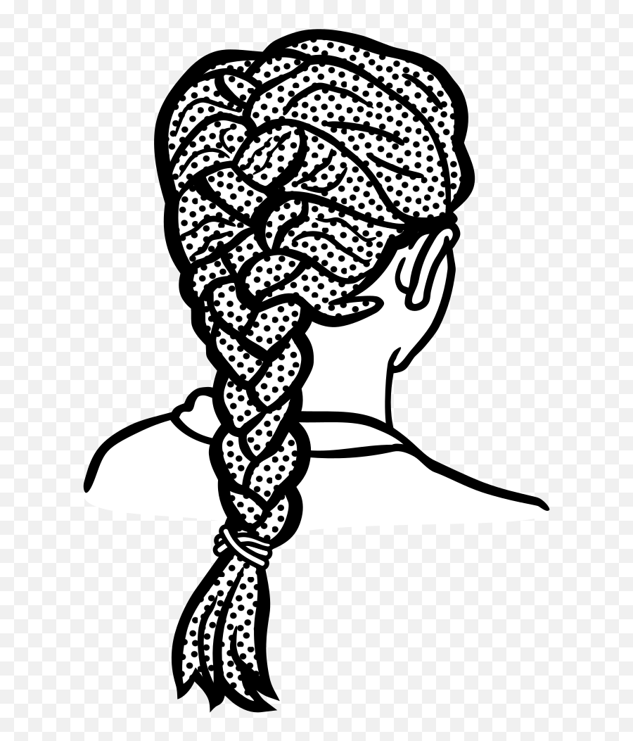 Clip Art Details - Hair Clipart Black And White Png,Braid Png