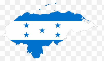 Map Flag Clipart Outline - Bandera De Honduras Png