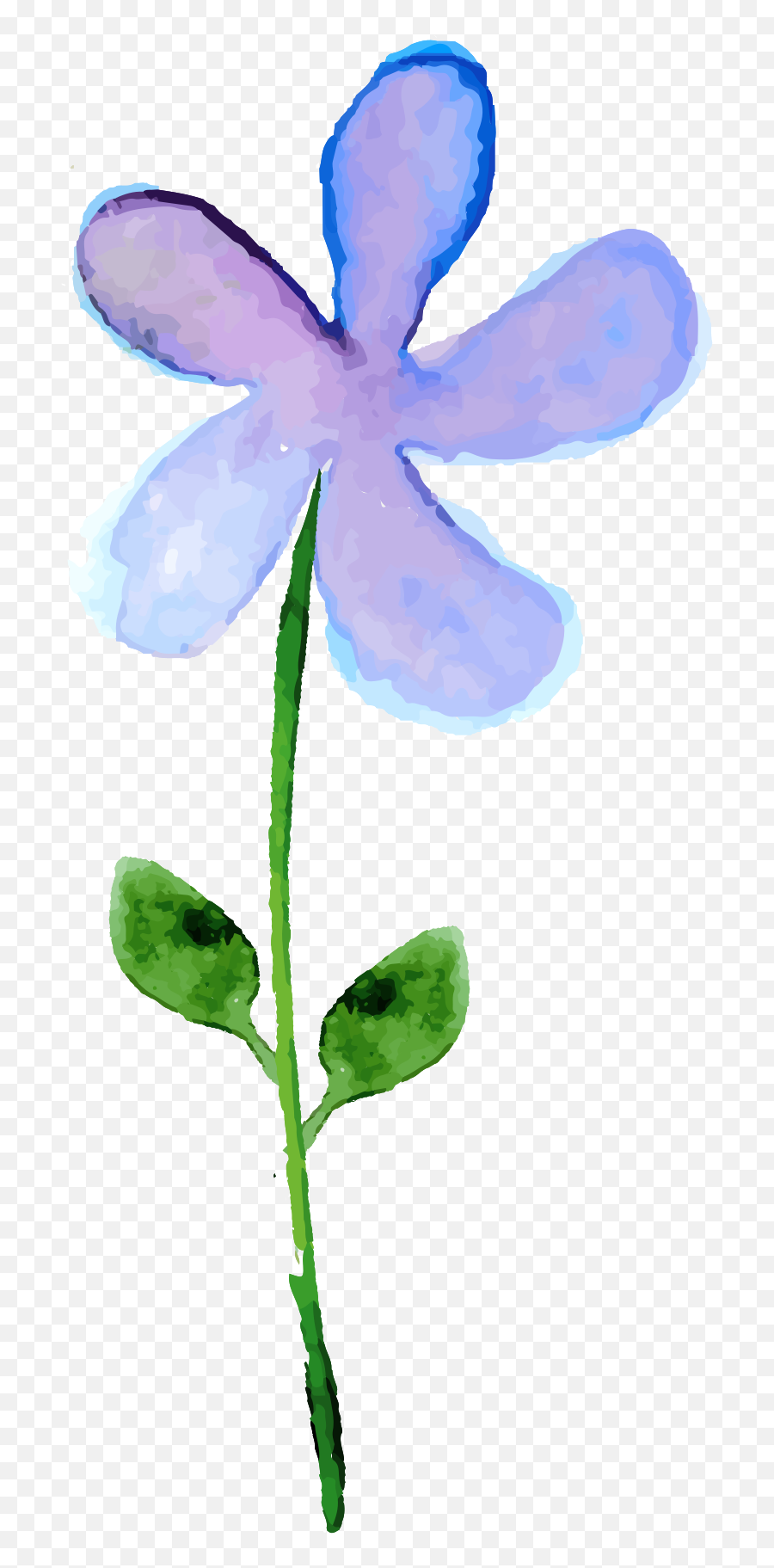 Free Water Colored Flower Png With - Lovely,Water Color Flower Png