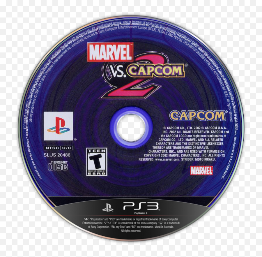 Marvel Vs - Marvel Vs Capcom Ps2 Cd Png,Marvel Vs Capcom Logo