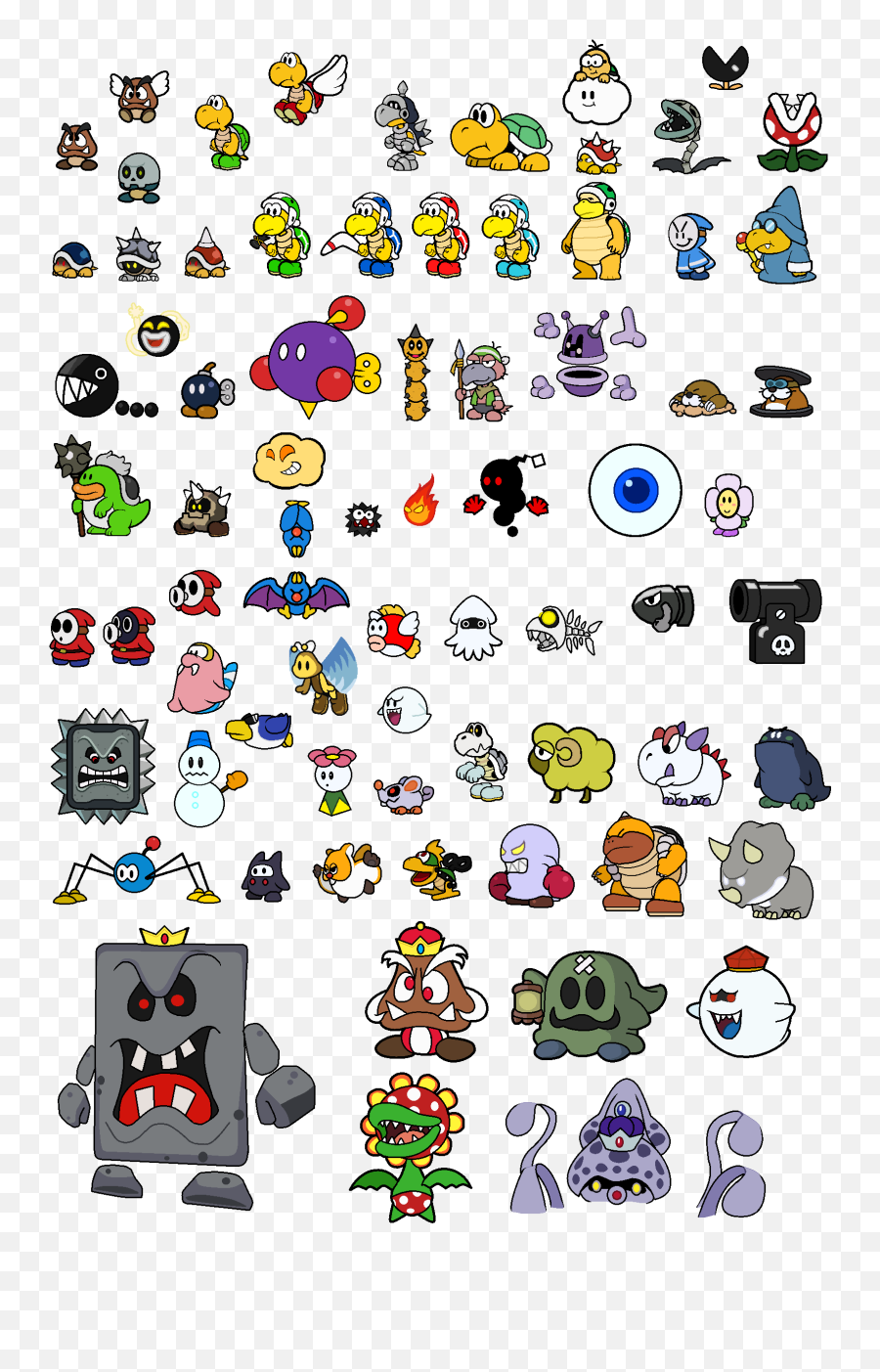 Paper Mario Updated Sprites Redux - Paper Mario All Stars Png,King Boo Png