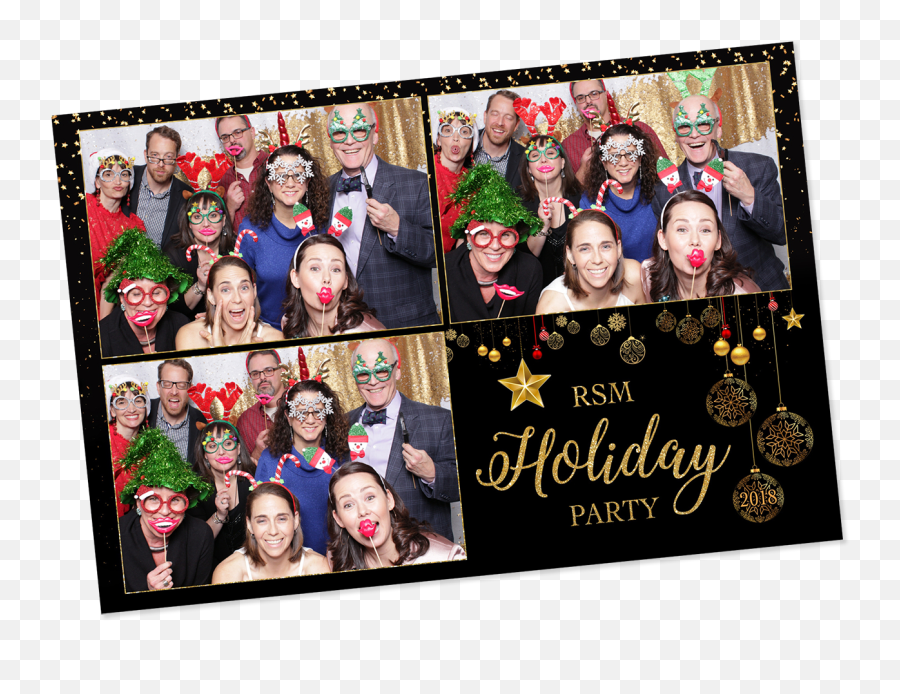 Company Party Photo Booth Rsm Holiday Mod Fox - Collage Png,Holiday Party Png