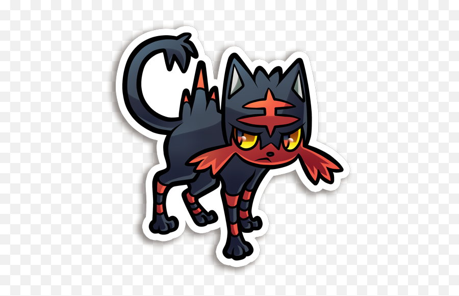 Litten Vinyl Sticker Sold By Princeofspirits - Fictional Character Png,Litten Png