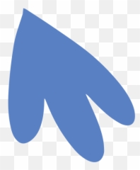 Blue Rounded Leaf Silhouette - Transparent PNG u0026 SVG vector file Vertical