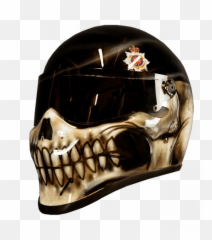 7 Catchy Custom Painted Helmets For - Scary png