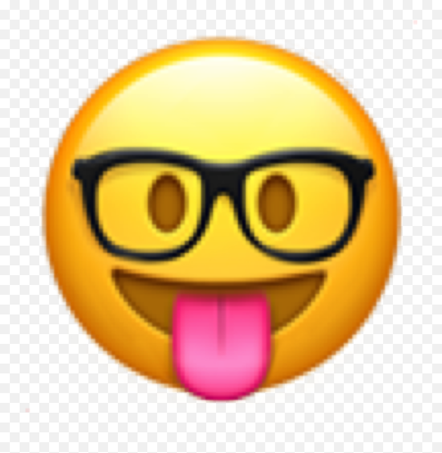 Sticker Emoji Nerd - Happy Png,Nerd Glasses Icon