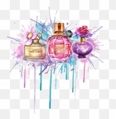 Download Free Mademoiselle Illustration - Transparent Background Perfume Clipart png
