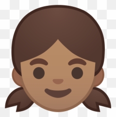 Girl Medium Skin Tone Icon - Light Brown Avatar png